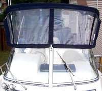 Grady White® Islander 268 Bimini-Top-Canvas-Frame-Zippered-OEM-G4™ Factory Bimini CANVAS on FRAME with Zippers for OEM front Visor and Curtains) with Mounting Hardware, OEM (Original Equipment Manufacturer)