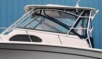 Photo of Grady White Marlin 300, 2016: Hard-Top, Front Visor, Side and Aft Curtains, viewed from Port Side 