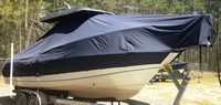 Grady White® Release 283 T-Top-Boat-Cover-Elite-1949™ Custom fit TTopCover(tm) (Elite(r) Top Notch(tm) 9oz./sq.yd. fabric) attaches beneath factory installed T-Top or Hard-Top to cover boat and motors