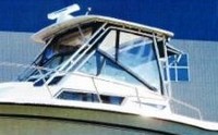 Grady White® Sailfish 252 Hard-Top-Visor-Side-Curtains-Aft-Drop-Curtain-Strataglass-OEM-J4™ Factory 3 item (4-8 pieces) 4-sided enclosure replacement canvas set: front window Visor panels (1, 2 or 3 on Walk Around Cuddy boats), 3 on Dual Console boats), Side Curtains (pair each) and Aft Drop Curtain for factory installed Hard Top (Strataglass(r) windows, #10 zippers), OEM (Original Equipment Manufacturer)