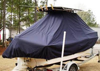 Grady White® Sportsman 180 T-Top-Boat-Cover-Elite-949™ Custom fit TTopCover(tm) (Elite(r) Top Notch(tm) 9oz./sq.yd. fabric) attaches beneath factory installed T-Top or Hard-Top to cover boat and motors