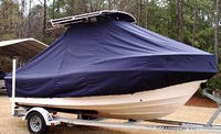 Grady White® Sportsman 180 T-Top-Boat-Cover-Elite-949™ Custom fit TTopCover(tm) (Elite(r) Top Notch(tm) 9oz./sq.yd. fabric) attaches beneath factory installed T-Top or Hard-Top to cover boat and motors