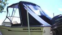 Grady White® Tournament 185 Bimini-Aft-Curtain-OEM-G3™ Factory Bimini AFT CURTAIN (slanted to Transom area, not vertical) with Eisenglass window(s) for Bimini-Top (not included), OEM (Original Equipment Manufacturer)