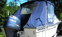 Photo of Grady White Tournament 185, 2004: Vista Bimini Top, Front Visor, Side Curtains, Aft Curtain, viewed from Starboard Rear 