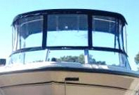 Grady White® Tournament 185 Bimini-Visor-OEM-G2™ Factory Front VISOR Eisenglass Window Set (typ. 3 front panels, but 1 or 2 on some boats) zips between front of OEM Bimini-Top (not included) and Windshield (NO Side-Curtains, sold separately), OEM (Original Equipment Manufacturer)
