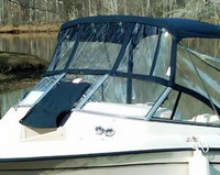 Grady White® Tournament 225 Bimini-Visor-OEM-G2.7™ Factory Front VISOR Eisenglass Window Set (typ. 3 front panels, but 1 or 2 on some boats) zips between front of OEM Bimini-Top (not included) and Windshield (NO Side-Curtains, sold separately), OEM (Original Equipment Manufacturer)