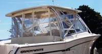 Photo of Grady White Tournament 307, 2010: Factory Hard-Top, Side Curtains, Aft-Drop-Curtain Ivory Stamoid, viewed from Starboard Rear 