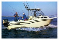 Photo of Grady White Voyager 248, 1998: Hard-Top, viewed from Starboard Side from Product Brochure 
