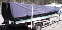 Photo of Hewes 16 Redfisher 20xx Factory Poling Platform Boat-Cover LCC, viewed from Starboard Rear 