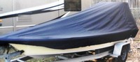 Photo of Hewes 18 Redfisher 20xx Factory Poling Platform Boat-Cover LCC, viewed from Port Front 