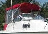 Photo of Hydrasports 212WA, 2000: Bimini Top, Front Connector, Side Curtains, Aft-Drop-Curtain, viewed from Starboard Front 