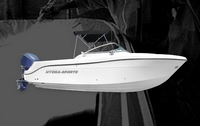 Photo of Hydrasports 2300DC, 2011: Bimini Top web site photo, viewed from Starboard Side 