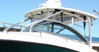 Photo of Hydrasports 2500VX, 2006: Hard-Top, Front Connector, Side Curtains, viewed from Port Front 