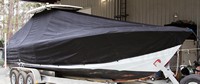 Intrepid® 322 Center Console T-Top-Boat-Cover-Sunbrella-3199™ Custom fit TTopCover(tm) (Sunbrella(r) 9.25oz./sq.yd. solution dyed acrylic fabric) attaches beneath factory installed T-Top or Hard-Top to cover entire boat and motor(s)