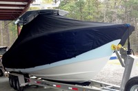 Photo of Invincible 33 Open Fisherman 20xx T-Top Boat-Cover, viewed from Starboard Front 