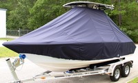 Photo of Key West® 203FS 20xx T-Top Boat-Cover, viewed from Port Front 