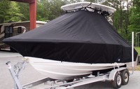 Photo of Key West® 219FS 20xx T-Top Boat-Cover, viewed from Port Bow 