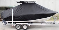 Photo of Key West® 219FS 20xx T-Top Boat-Cover, viewed from Starboard Side 