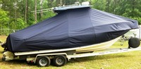 Photo of Key West® 2300CC 19xx T-Top Boat-Cover, viewed from Starboard Side 