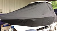 Photo of Key West® 239DFS 20xx T-Top Boat-Cover, viewed from Port Front 