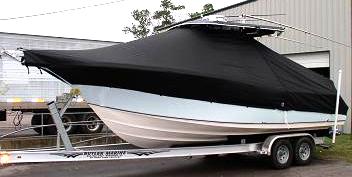 Key West 268CC, 20xx, TTopCovers™ T-Top boat cover, port front