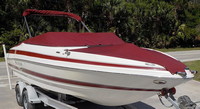 Photo of LARSON LXI 248, 2007: Bimini Top in Boot, Bow Cover Cockpit Cover, viewed from Starboard Front 