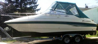 Photo of Larson Cabrio 220, 2000: Bimini Top, Connector, Side Curtains, Aft Curtain, viewed from Port Side 