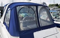 Photo of Larson Cabrio 310, 2005: Bimini, Bimini Connector, Side Curtains, Camper Top, Camper Side and Aft Curtain, viewed from Port Rear 