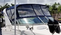 Photo of Larson Cabrio 310, 2006: Bimini Top, Front Connector, Side Curtains, Camper Top, viewed from Starboard Front 