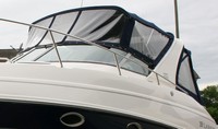 Photo of Larson Cabrio 310, 2008: Bimini Top, Connector, Side Curtains, Camper Top, Camper Side Curtains, viewed from Port Front 