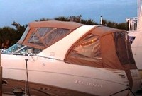 Photo of Larson Cabrio 310, 2008: Bimini Top, Connector, Side Curtains, Camper Top, Camper Side and Aft Curtains, viewed from Port Rear 