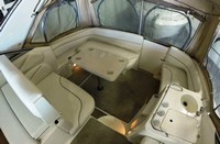 Photo of Larson Cabrio 330, 2000: Arch Camper Side and Aft Curtains, Inside 