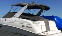 Photo of Larson Cabrio 330, 2002: Arch Connections Bimini Top, Camper Top, Cockpit Cover, viewed from Port Rear 
