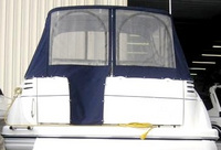 Larson® Cabrio 330 Camper-Top-Aft-Curtain-OEM-T3.5™ Factory Camper AFT CURTAIN with clear Eisenglass windows zips to back of OEM Camper Top and Side Curtains (not included) and connects to Transom, OEM (Original Equipment Manufacturer)