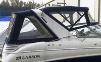 Photo of Larson Cabrio 330, 2005: Bimini Top, Bimini Connector, Side Curtains, Camper Top, Camper Side and Aft Curtain, viewed from Starboard Side 