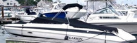 Photo of Larson LXI 268, 2006: Bimini Top in Boot, Bow Cover Cockpit Cover, viewed from Port Side 