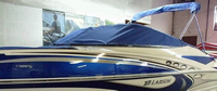Photo of Larson Senza 206 Std WindShield, 2009: Bimini Top in Boot, Bow Cover Cockpit Cover, viewed from Port Front 