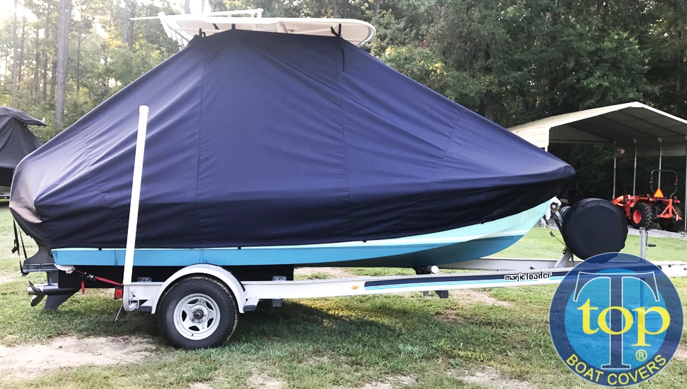 Mako 171CC Classic, 19xx, TTopCovers™ T-Top boat cover, starboard side