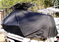 Mako® 212CC T-Top-Boat-Cover-Elite-1099™ Custom fit TTopCover(tm) (Elite(r) Top Notch(tm) 9oz./sq.yd. fabric) attaches beneath factory installed T-Top or Hard-Top to cover boat and motors