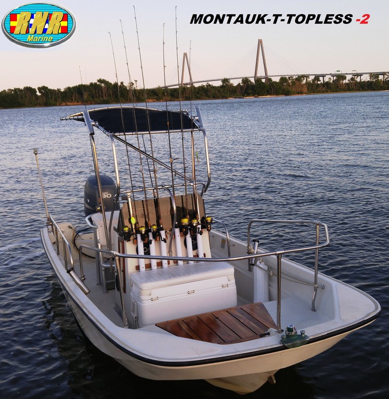 Montauk-T-Topless -2™  Folding T-Top for Boston Whaler® Montauk