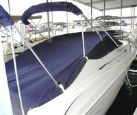 Photo of Monterey 242 Cruiser, 1999: Bimini Top in Boot, Camper Top in Boot, Cockpit Cover, viewed from Starboard Rear 