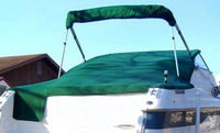 Photo of Monterey 256 Cruiser, 1996: Bimini Top in Boot, Cockpit Cover, viewed from Starboard Rear 
