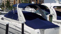Photo of Monterey 282 Cruiser Arch, 2001: Bimini Top, Camper Top, Cockpit Cover, viewed from Port Rear 
