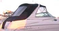 Photo of Monterey 282 Cruiser Arch, 2002: Bimini Top, Front Connector, Side Curtains, Aft Top, Bimini Aft Curtain 2 viewed from Starboard Rear 