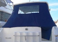 Monterey® 296 Cruiser Arch Arch-Aft-Curtain-OEM-G5™ Factory Arch AFT CURTAIN from Radar-Arch to Transom area (slanted, not vertical), typically with Eisenglass window, OEM (Original Equipment Manufacturer)