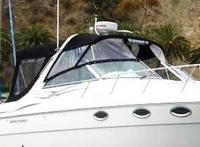 Monterey® 322 Cruiser Bimini-Visor-OEM-G2.2™ Factory Front VISOR Eisenglass Window Set (typ. 3 front panels, but 1 or 2 on some boats) zips between front of OEM Bimini-Top (not included) and Windshield (NO Side-Curtains, sold separately), OEM (Original Equipment Manufacturer)