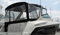 Photo of Monterey 322 Cruiser, 2005: Bimini Top, Connector, Side Curtains, Arch-Aft-Top, Camper Top, Camper Side and Aft Curtains, viewed from Starboard Rear 