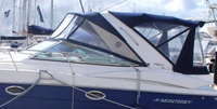 Monterey® 350 Sport Yacht Bimini-Side-Curtains-OEM-T4.5™ Pair Factory Bimini SIDE CURTAINS (Port and Starboard sides) with Eisenglass windows zips to sides of OEM Bimini-Top (Not included, sold separately), OEM (Original Equipment Manufacturer)