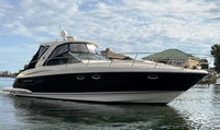 Photo of Monterey 400 Sport Yacht, 2010: Hard-Top, Visor and Side Curtains and Aft Side Curtain Black Sunbrella(r), viewed from Starboard Front 