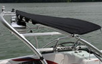 Moomba® Mobius LSV Tower-Bimini-Top-Aft-Canvas-Frame-Boot-OEM-G2™ Factory Aft Tower CANVAS, FRAME and BOOT for Back of OEM Bimini Top mounted on factory installed Ski/Wakeboard Tower (sometimes called a SUNSHADE TOP), SeaMark(r) vinyl-lined Sunbrella(r) fabric, OEM (Original Equipment Manufacturer)